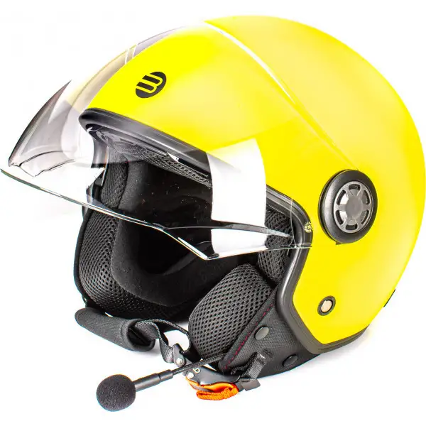 Kit Coppia Rapid Connect III Giallo Fluo Opaco - 2 Caschi Jet Befast Con Interfono Integrato 3 Kit Coppia Rapid Connect III Giallo Fluo Opaco - 2 Caschi Jet Befast Con Interfono Integrato - immagine 3