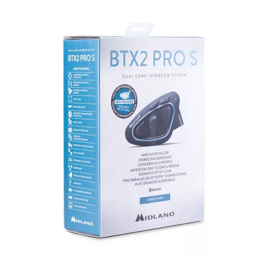Interfono Bluetooth Midland BTX2 PRO S NR Singolo Con HiFi Speaker 2 Interfono Bluetooth Midland BTX2 PRO S NR Singolo Con HiFi Speaker - immagine 2