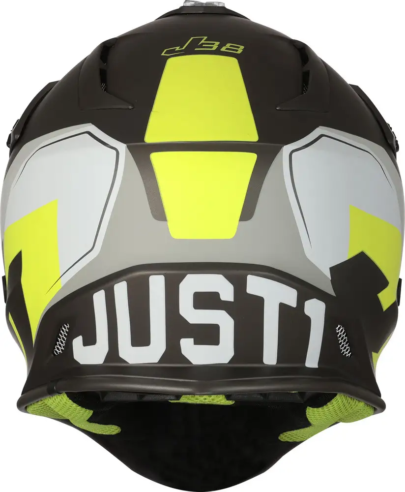 Casco Cross JUST1 J38 KORNER Giallo Fluo Titanio 4 Casco Cross JUST1 J38 KORNER Giallo Fluo Titanio - immagine 4