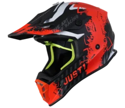 Casco Cross Just1 J38 Mask Arancione Titanio Nero