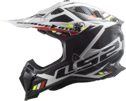 Casco Cross LS2 MX700 SUBVERTER STOMP Bianco Nero ECE 22-06 -Accessori Per Motociclette casco cross ls2 mx700 subverter stomp bianco nero ece 22 063