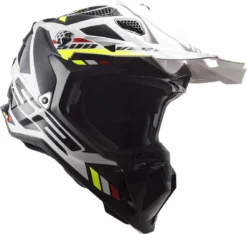 Casco Cross LS2 MX700 SUBVERTER STOMP Bianco Nero ECE 22-06 -Accessori Per Motociclette casco cross ls2 mx700 subverter stomp bianco nero ece 22 064