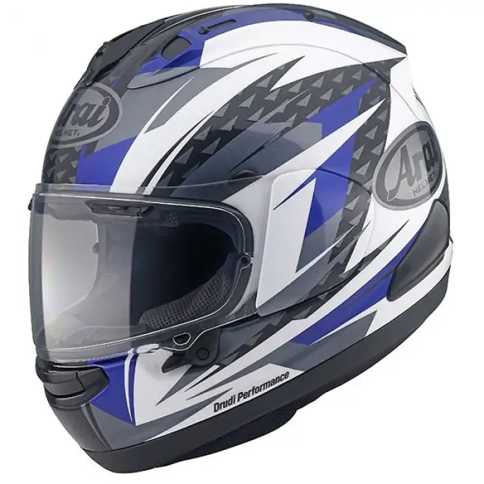 Casco Integrale Arai RX-7 V EVO RUSH BLUE In Fibra Blu Bianco 1 Casco Integrale Arai RX-7 V EVO RUSH BLUE In Fibra Blu Bianco