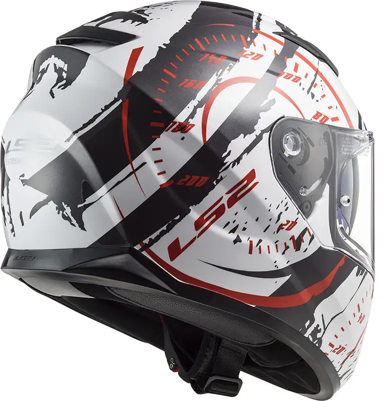 Casco Integrale LS2 FF320 STREAM EVO TACHO Bianco Nero Rosso 2 Casco Integrale LS2 FF320 STREAM EVO TACHO Bianco Nero Rosso - immagine 2