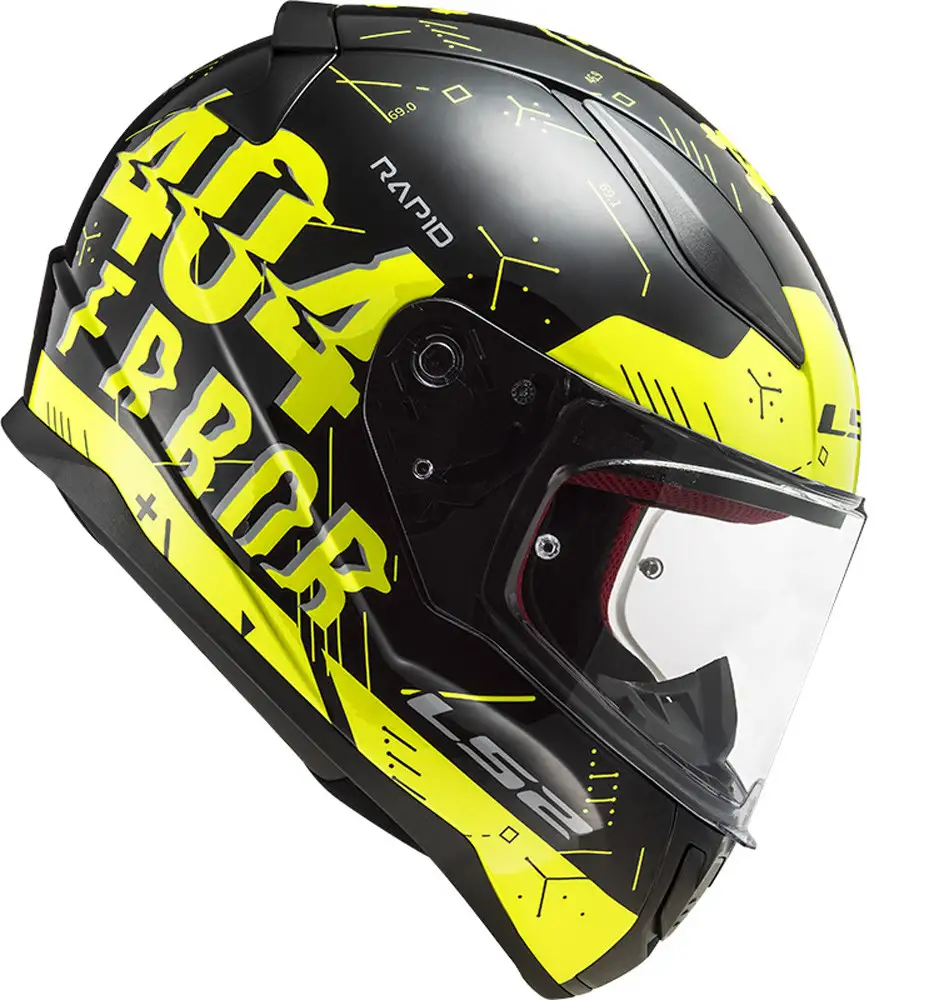 Casco Integrale LS2 FF353 RAPID PLAYER Giallo Fluo Nero 2 Casco Integrale LS2 FF353 RAPID PLAYER Giallo Fluo Nero - immagine 2