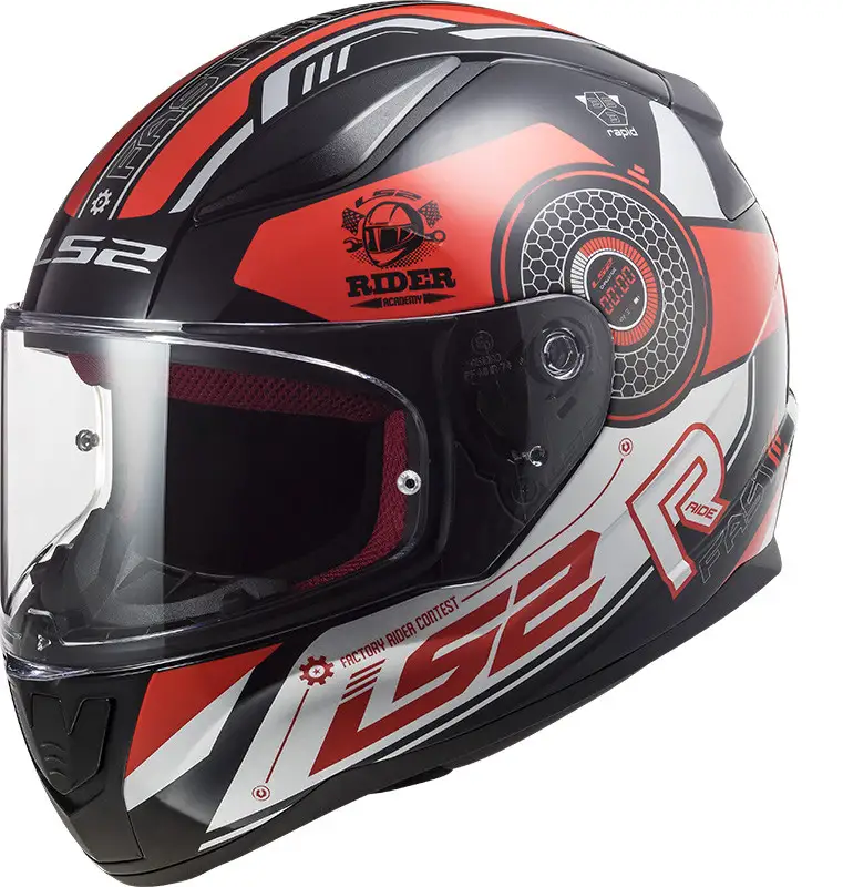 Casco Integrale LS2 FF353 RAPID STRATUS Nero Rosso Argento 1 Casco Integrale LS2 FF353 RAPID STRATUS Nero Rosso Argento