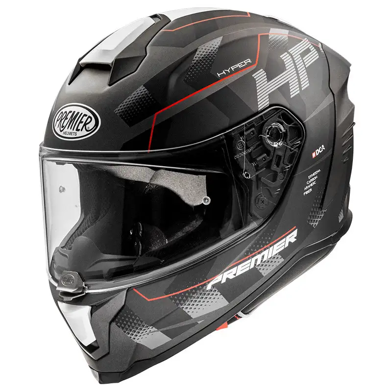 Premier® Casco Integrale Premier HYPER HP92 BM ECE 22.06 In Fibra Nero