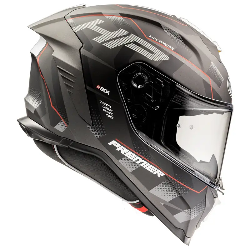 Premier® Casco Integrale Premier HYPER HP92 BM ECE 22.06 In Fibra Nero - immagine 4