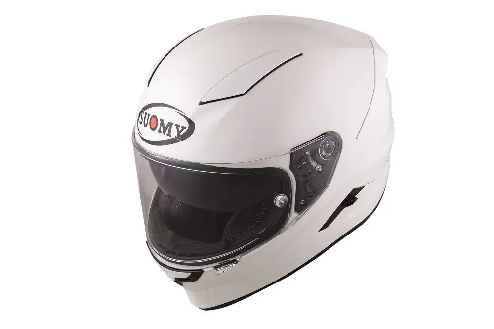 Casco Integrale Suomy Speedstar Plain In Fibra Bianco 2 Casco Integrale Suomy Speedstar Plain In Fibra Bianco - immagine 2