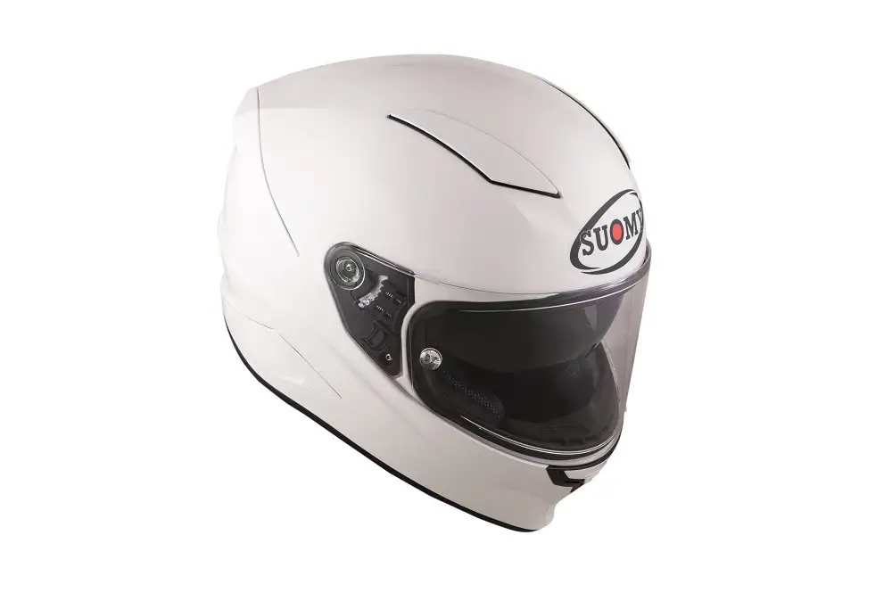 Casco Integrale Suomy Speedstar Plain In Fibra Bianco 3 Casco Integrale Suomy Speedstar Plain In Fibra Bianco - immagine 3