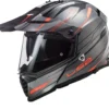 Casco Integrale Touring LS2 MX436 PIONEER EVO KNIGHT Titanio Arancio Fluo