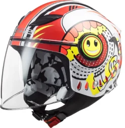 Casco Jet Bambino LS2 OF602 FUNNY SLUCH Rosso Bianco