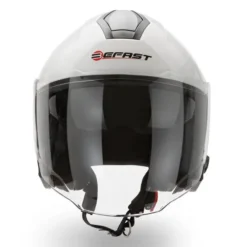 Nuove versioni -Accessori Per Motociclette casco jet befast jet connect iii con interfono integrato bianco lucido2