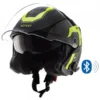Casco Jet Befast Jet Connect III Con Interfono Integrato Nero Giallo