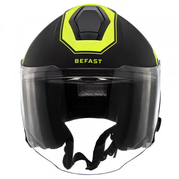 Casco Jet Befast Jet Connect III Con Interfono Integrato Nero Giallo - immagine 3