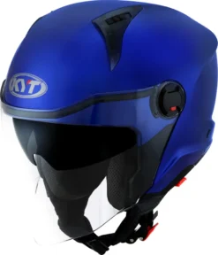 Casco Jet Kyt D-CITY Plain Blu Metallizzato