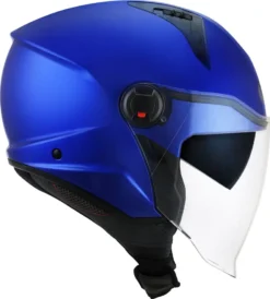 Casco Jet Kyt D-CITY Plain Blu Metallizzato -Accessori Per Motociclette casco jet kyt d city plain blu metallizzato3