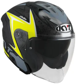 Casco Jet Kyt NF-J ATTITUDE Antracite Opaco Giallo
