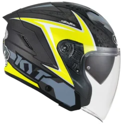 Casco Jet Kyt NF-J ATTITUDE Antracite Opaco Giallo -Accessori Per Motociclette casco jet kyt nf j attitude antracite opaco giallo4
