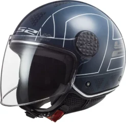 Casco Jet LS2 OF558 SPHERE LUX LINUS Blu Cobalto