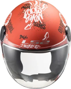 Casco Jet LS2 OF558 SPHERE LUX SKATER Rosso Opaco -Accessori Per Motociclette casco jet ls2 of558 sphere lux skater rosso opaco 3