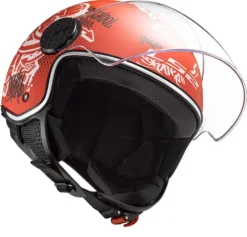 Casco Jet LS2 OF558 SPHERE LUX SKATER Rosso Opaco -Accessori Per Motociclette casco jet ls2 of558 sphere lux skater rosso opaco 4