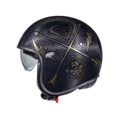Premier® Casco Jet Premier VINTAGE CARBON NX GOLD CHROMED In Carbonio 22.06 Nero Oro 7 Premier® Casco Jet Premier VINTAGE CARBON NX GOLD CHROMED In Carbonio 22.06 Nero Oro -Accessori Per Motociclette casco jet premier vintage carbon nx gold chromed in carbonio 22.06 nero oro4