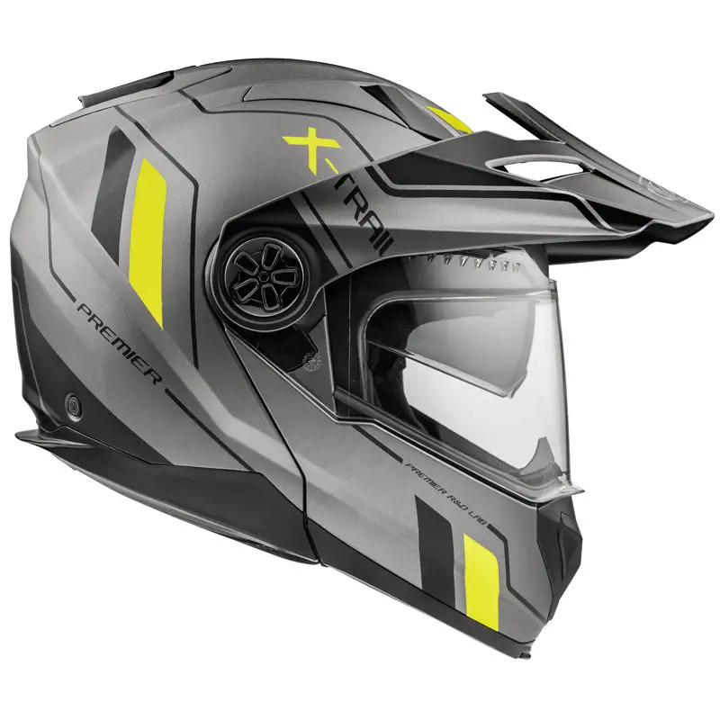 Premier® Casco Modulare Premier XTRAIL XTY BM Grigio Nero Giallo Fluo Opaco 3 Premier® Casco Modulare Premier XTRAIL XTY BM Grigio Nero Giallo Fluo Opaco - immagine 3