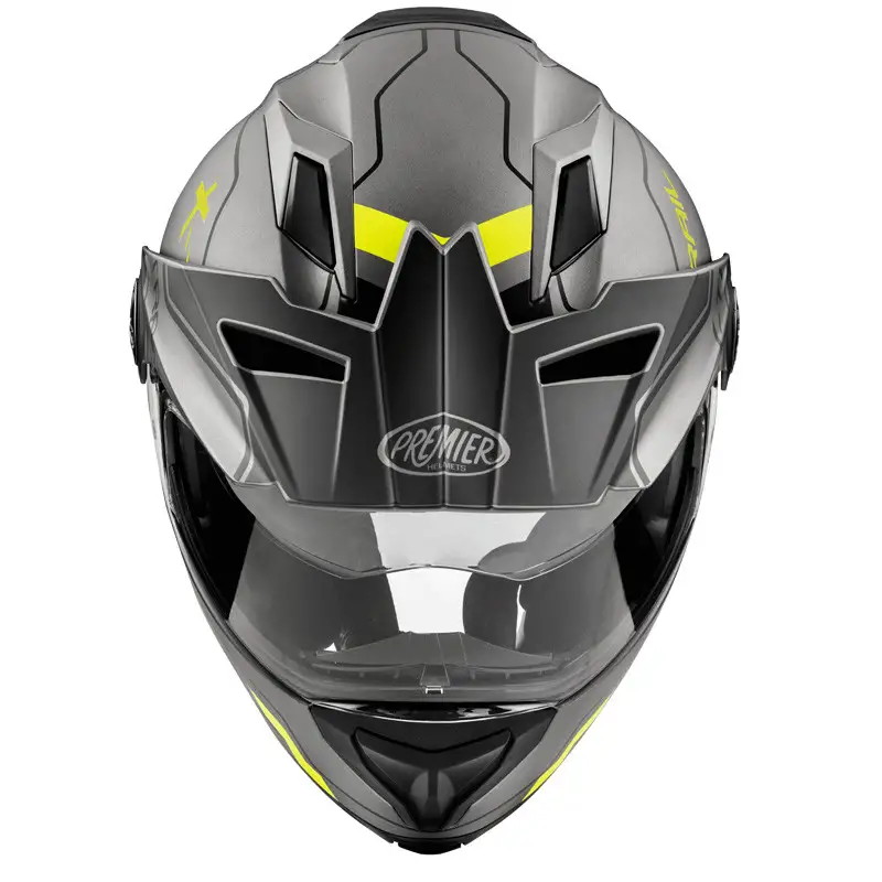 Premier® Casco Modulare Premier XTRAIL XTY BM Grigio Nero Giallo Fluo Opaco 4 Premier® Casco Modulare Premier XTRAIL XTY BM Grigio Nero Giallo Fluo Opaco - immagine 4