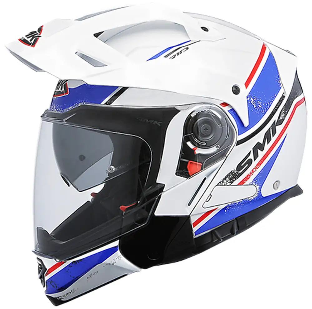 Casco Modulare SMK HYBRID EVO TIDE Bianco Blu 1 Casco Modulare SMK HYBRID EVO TIDE Bianco Blu