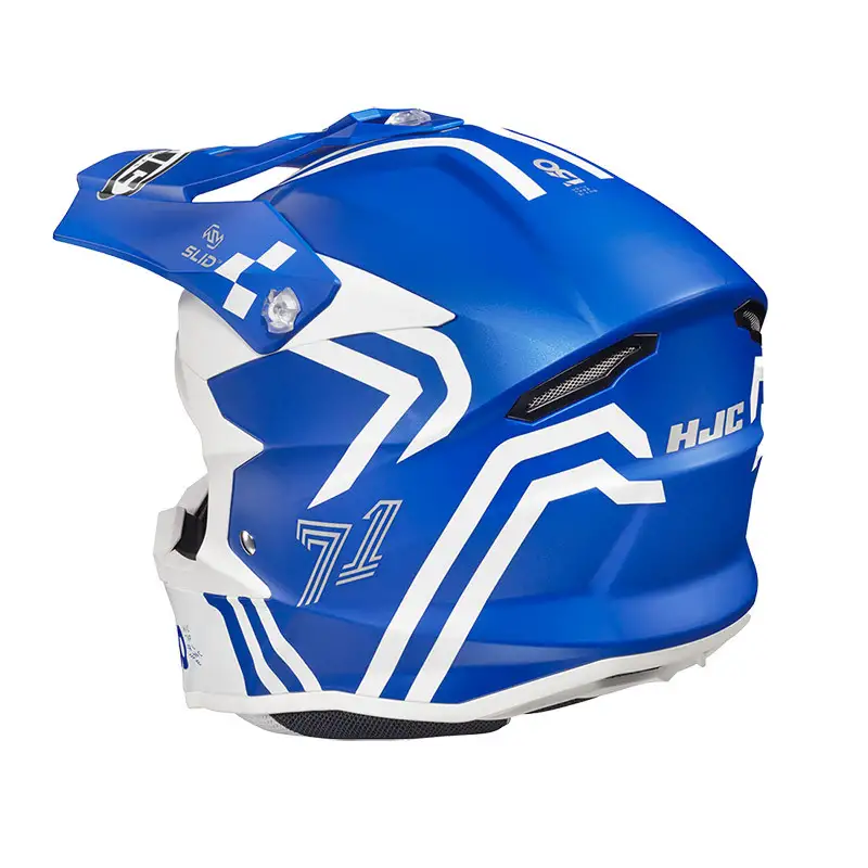 Casco Cross Hjc I50 HEX Blu Bianco 2 Casco Cross Hjc I50 HEX Blu Bianco - immagine 2
