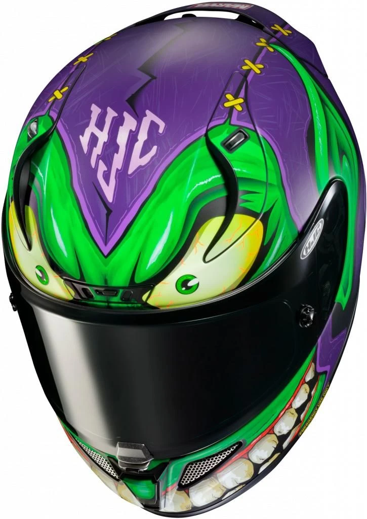 HJC RPHA11 GREEN GOBLIN MARVEL MC48SF Integralhelm 2 HJC RPHA11 GREEN GOBLIN MARVEL MC48SF Integralhelm - immagine 2