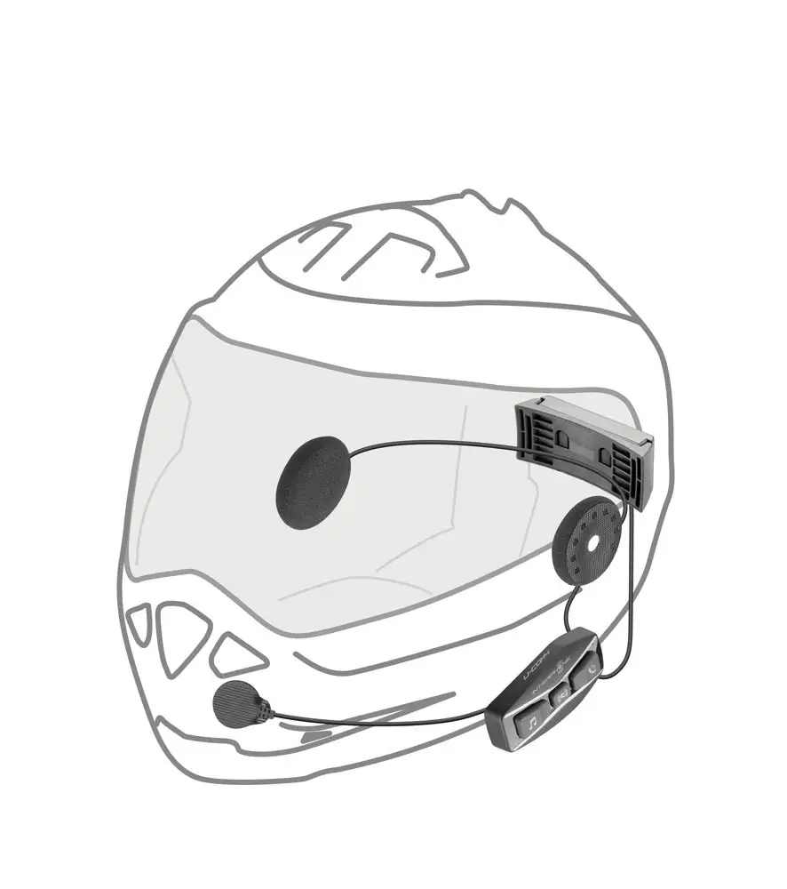 Interfono Bluetooth Cellularline Interphone U-com 4 Singolo 3 Interfono Bluetooth Cellularline Interphone U-com 4 Singolo - immagine 3