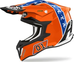 Casco Cross Airoh Strycker Hazzard In Fibra Lucido