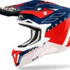 Casco Cross Airoh Strycker Skin In Fibra Rosso Lucido