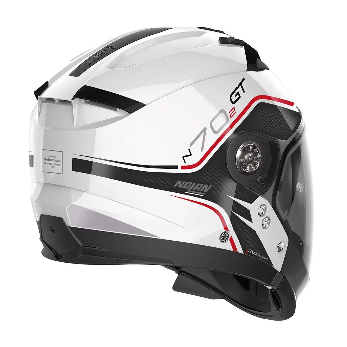 Casco Modulare Nolan N70.2 Gt Flywheel N-com Bianco 2 Casco Modulare Nolan N70.2 Gt Flywheel N-com Bianco - immagine 2