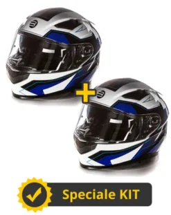 Kit Coppia Ventus Bianco Blu- 2 Caschi Integrali Befast