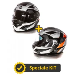 Kit Coppia Ventus III Bianco Rosso - 2 Caschi Integrali Befast