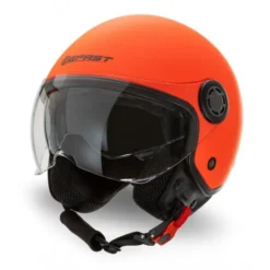 Kit Coppia Rapid III Arancio Fluo Opaco - 2 Caschi Jet Befast Doppia Visiera -Accessori Per Motociclette rapid matt orange fluo diagonale sx 1 1
