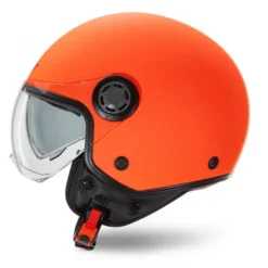 Kit Coppia Rapid III Arancio Fluo Opaco - 2 Caschi Jet Befast Doppia Visiera -Accessori Per Motociclette rapid matt orange fluo laterale sx 1 1