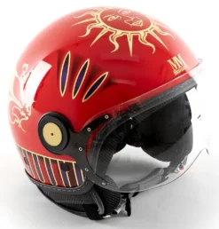 Casco Jet MM Independent Calcio Storico Rosso -Accessori Per Motociclette ros1c