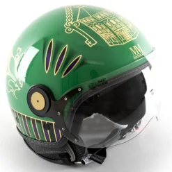 Casco Jet MM Independent Calcio Storico Verde -Accessori Per Motociclette ver1c2